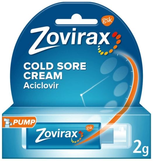 Zovirax Cold Sore Cream Aciclovir Tube 2g